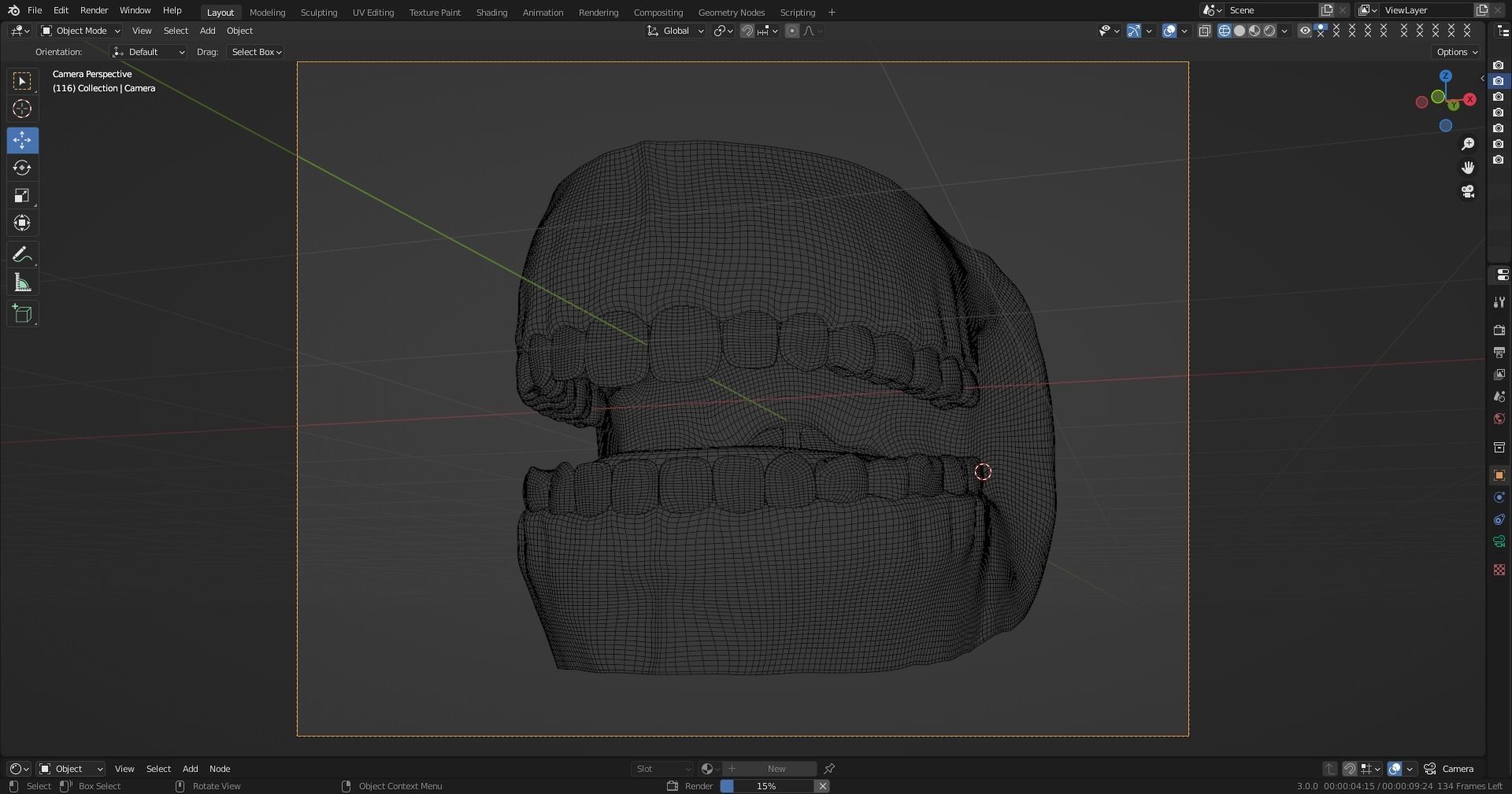 MOUTH human with teeth 3D model_5