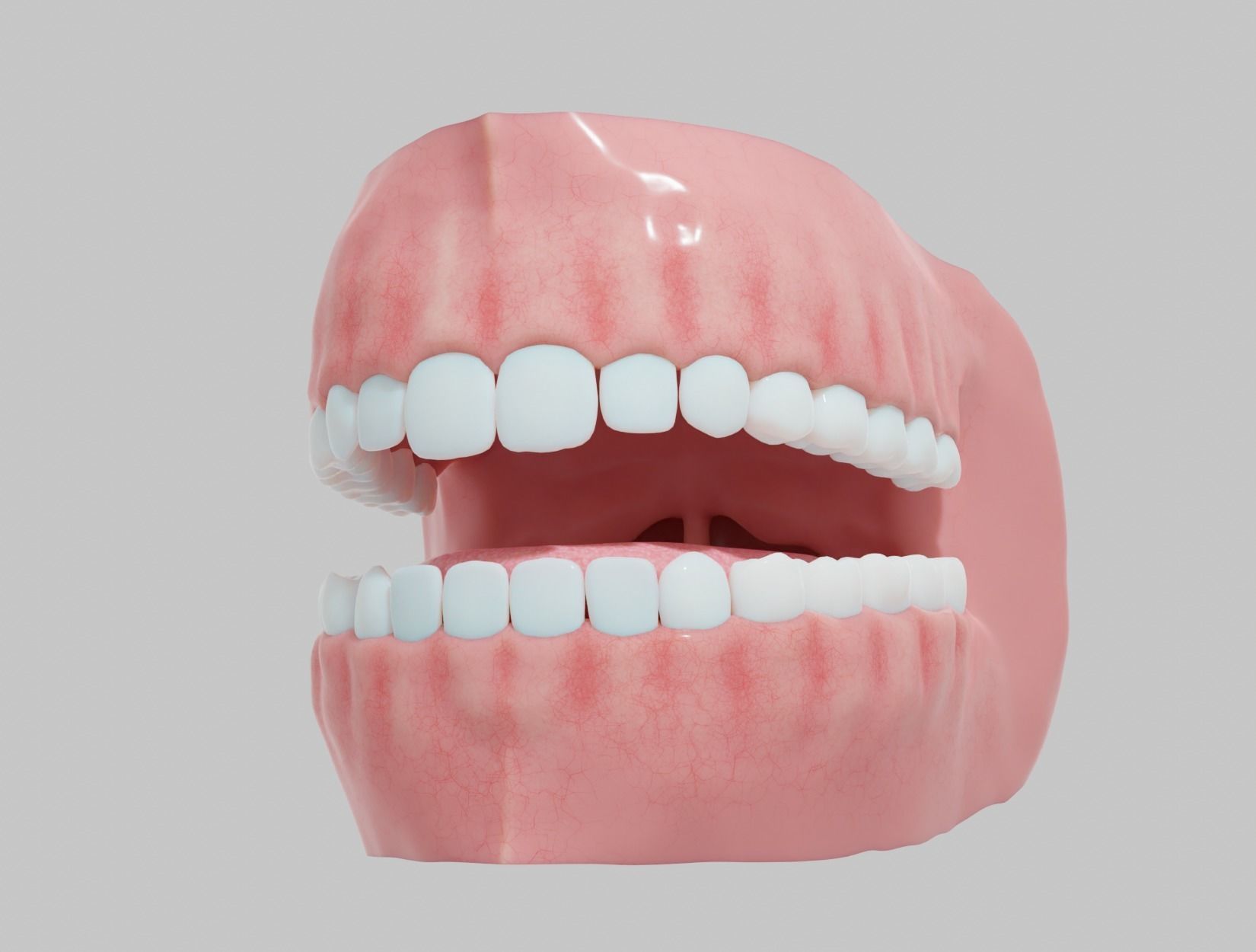 MOUTH human with teeth 3D model_2
