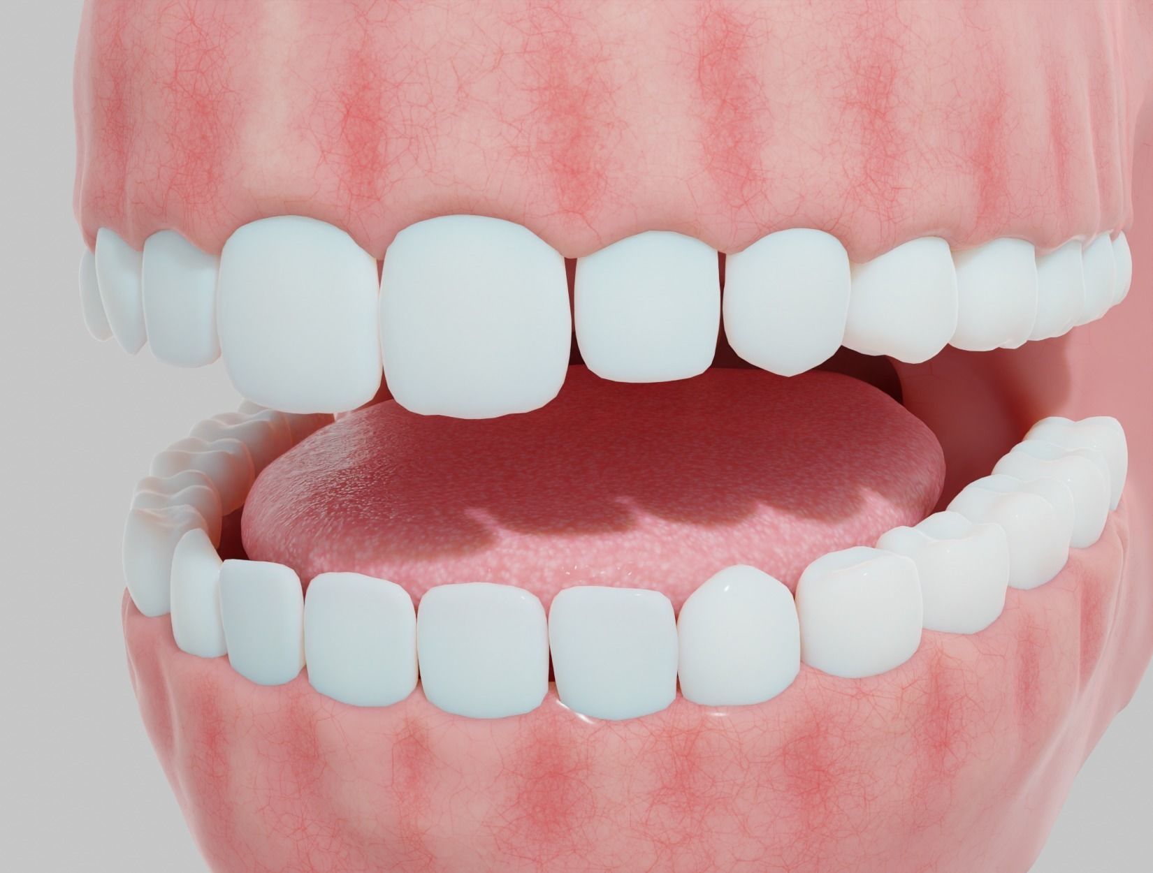 MOUTH human with teeth 3D model_3