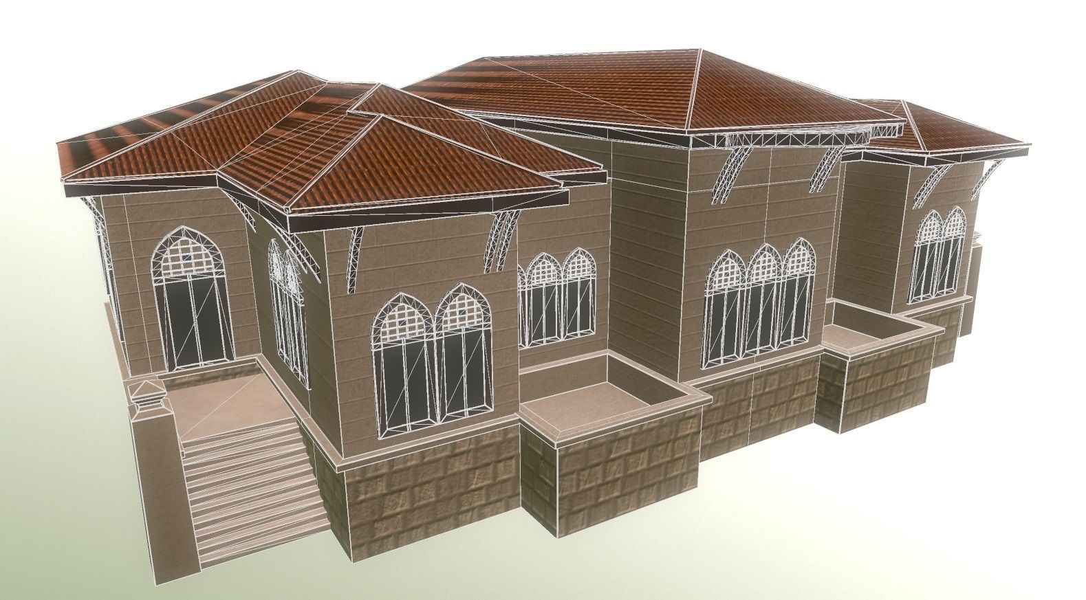 Grand National  Turkey  Assembly First Building Low-poly 3D model_3