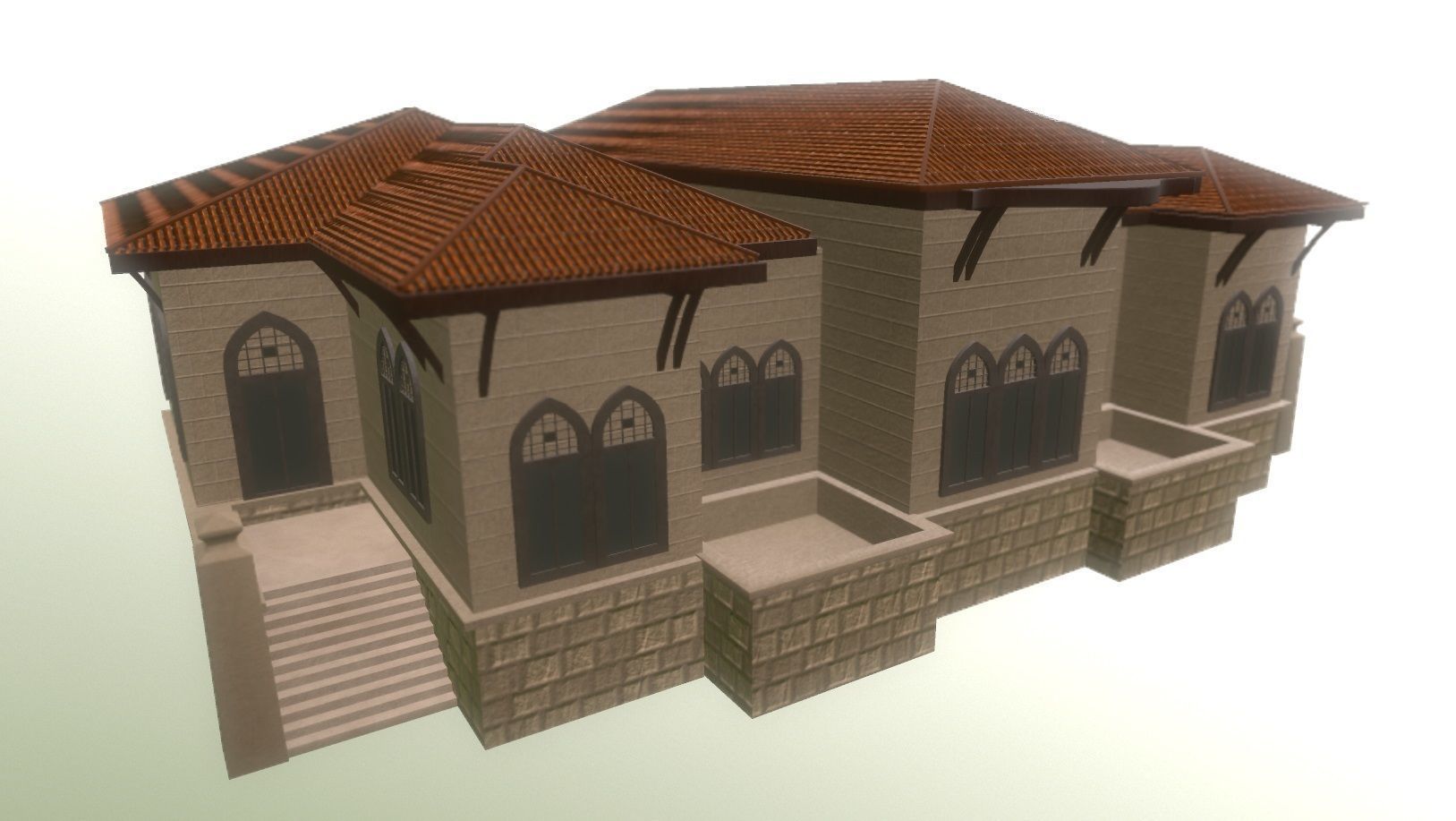 Grand National  Turkey  Assembly First Building Low-poly 3D model_1