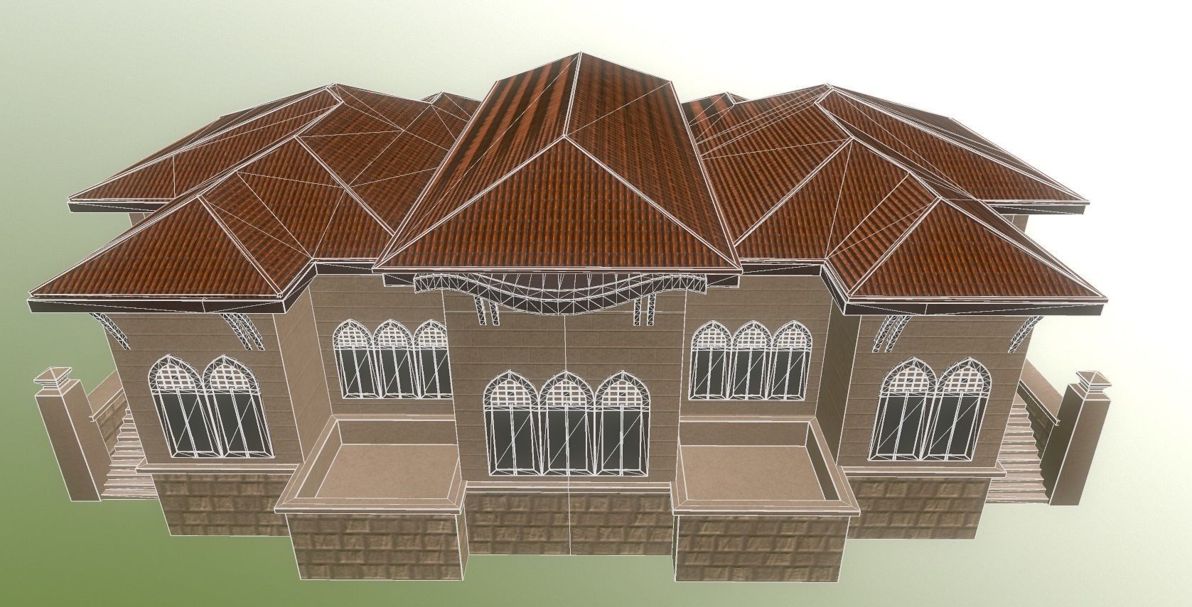 Grand National  Turkey  Assembly First Building Low-poly 3D model_2