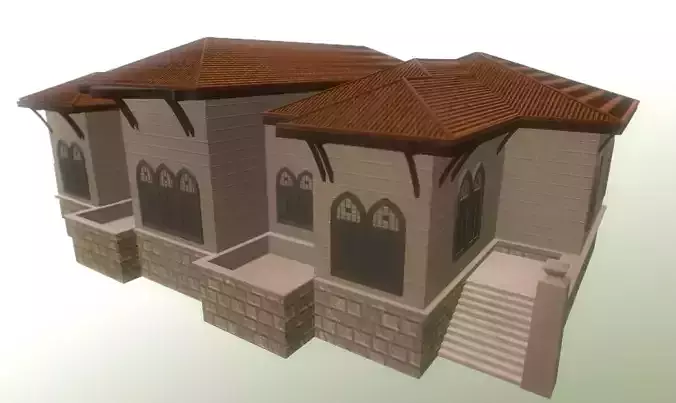 Grand National  Turkey  Assembly First Building Low-poly 3D model