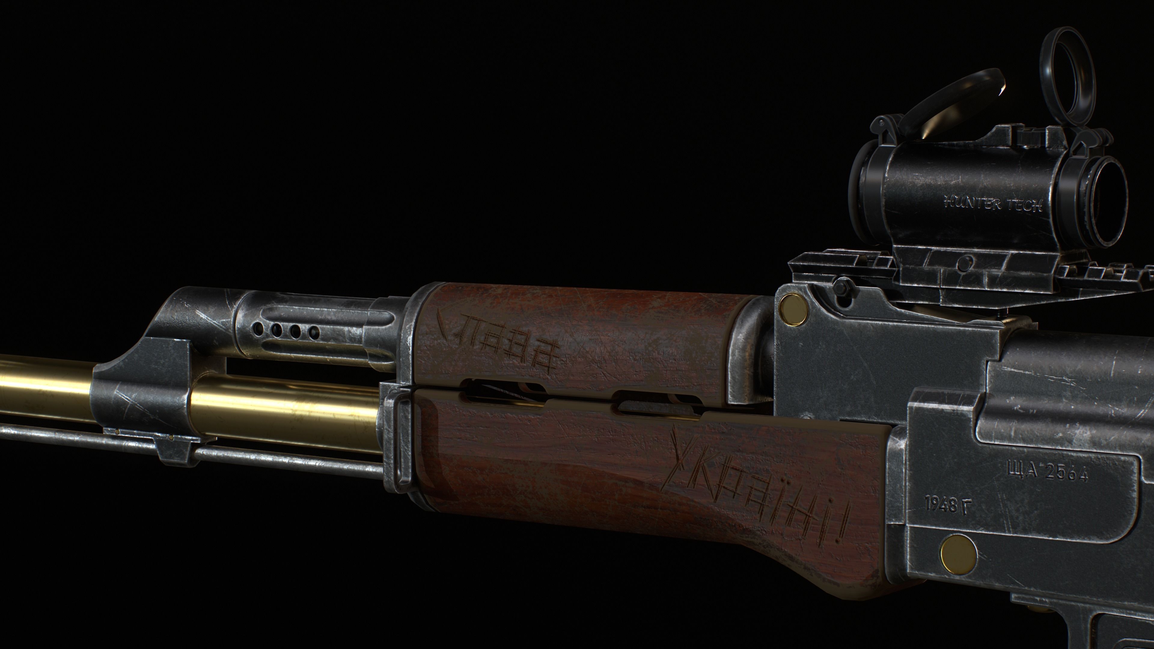 AK-50 ak - rifle Low-poly 3D model_14