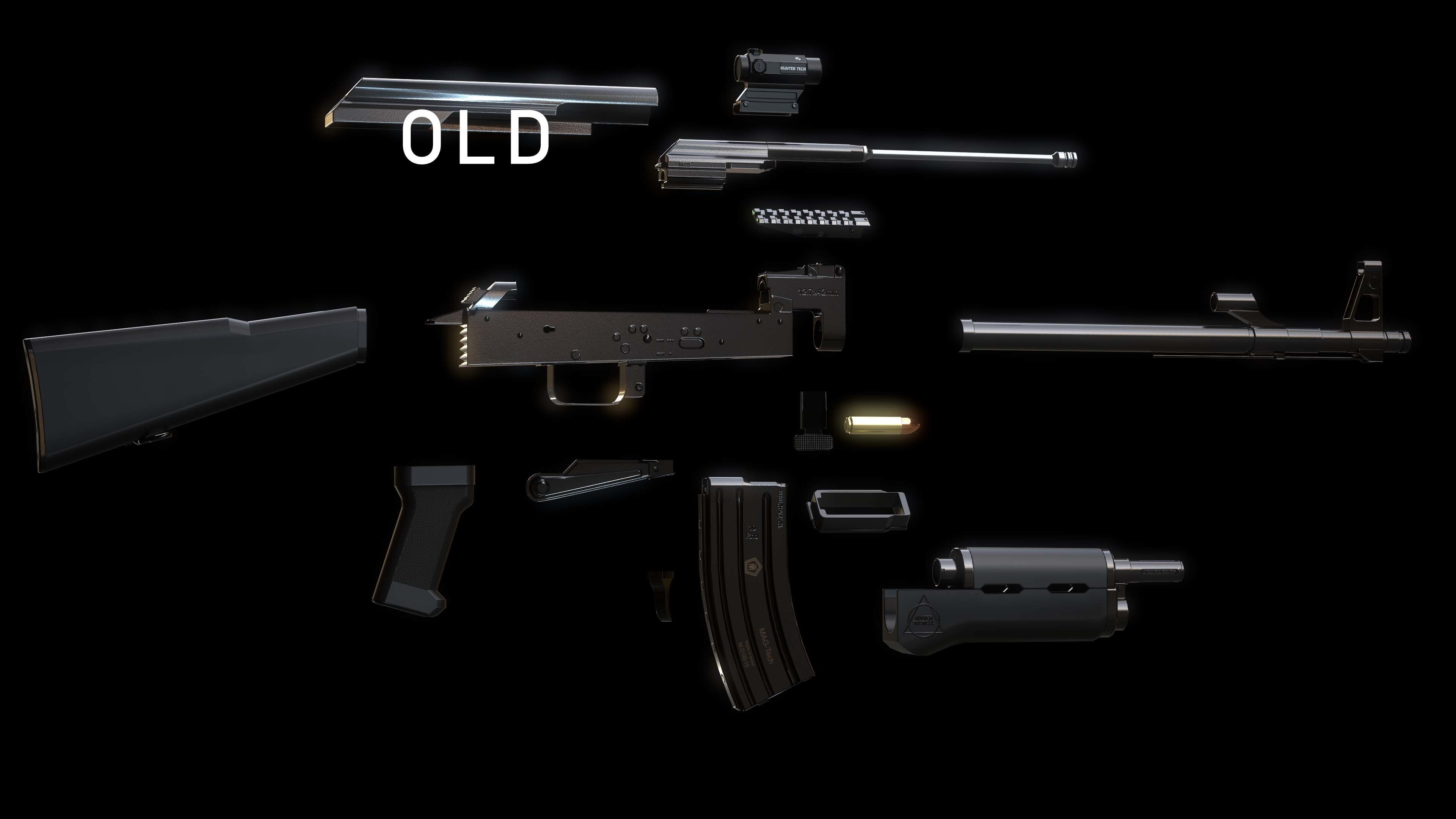 AK-50 ak - rifle Low-poly 3D model_34