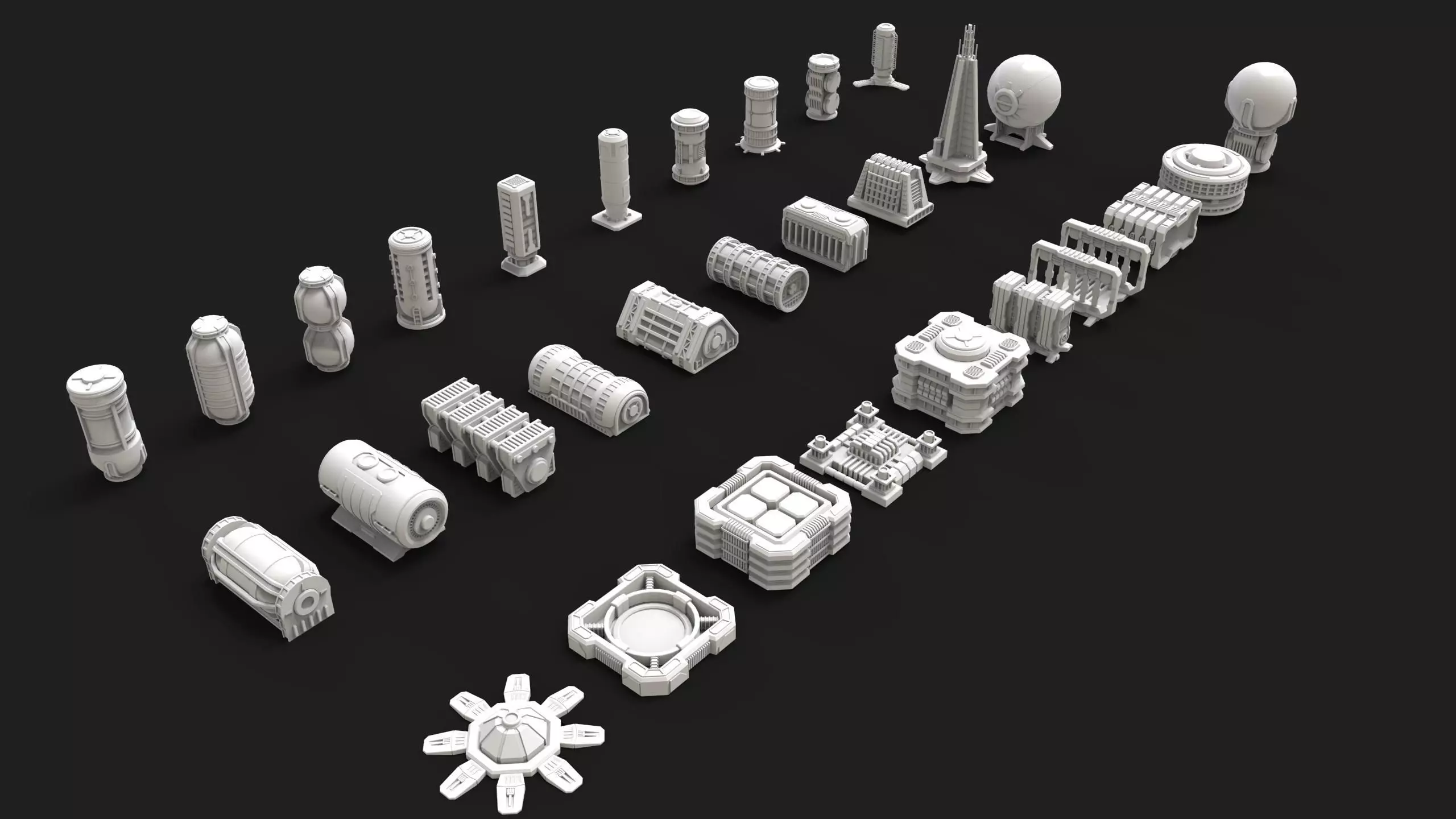 scifi props 3 3D model_0