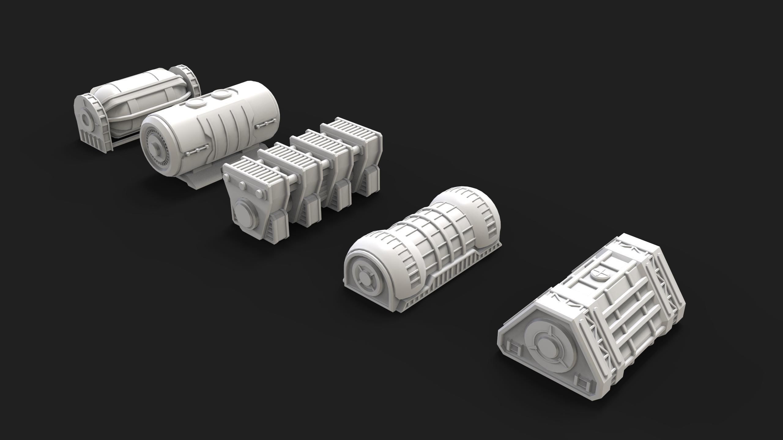 scifi props 3 3D model_9