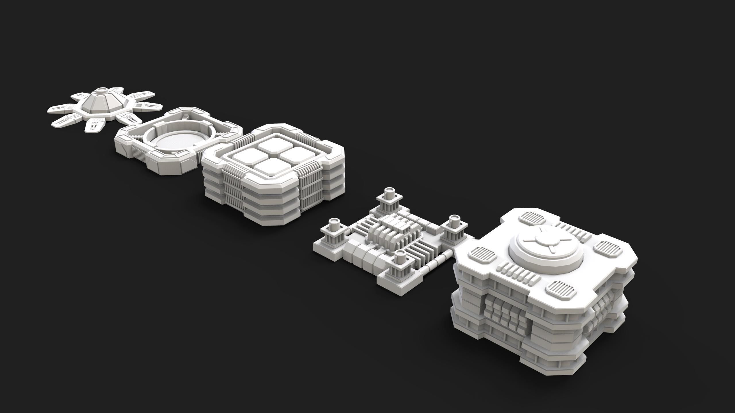 scifi props 3 3D model_5