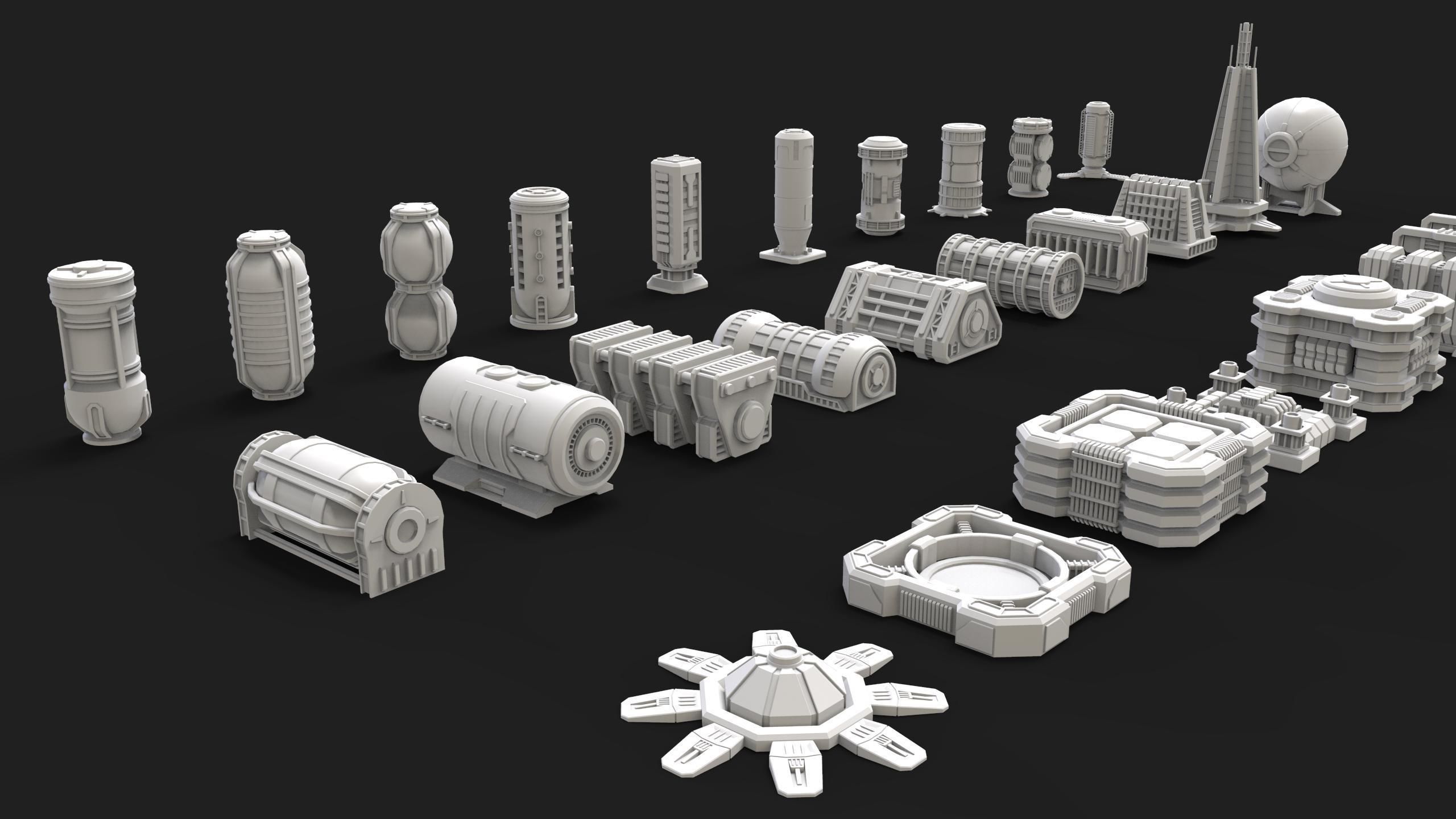 scifi props 3 3D model_3