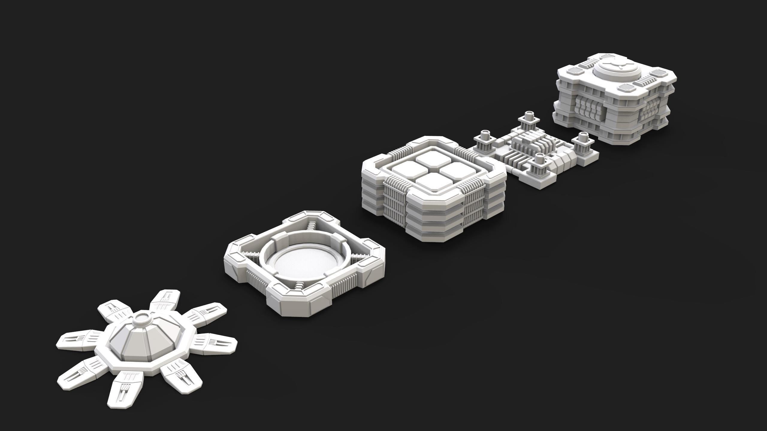 scifi props 3 3D model_4