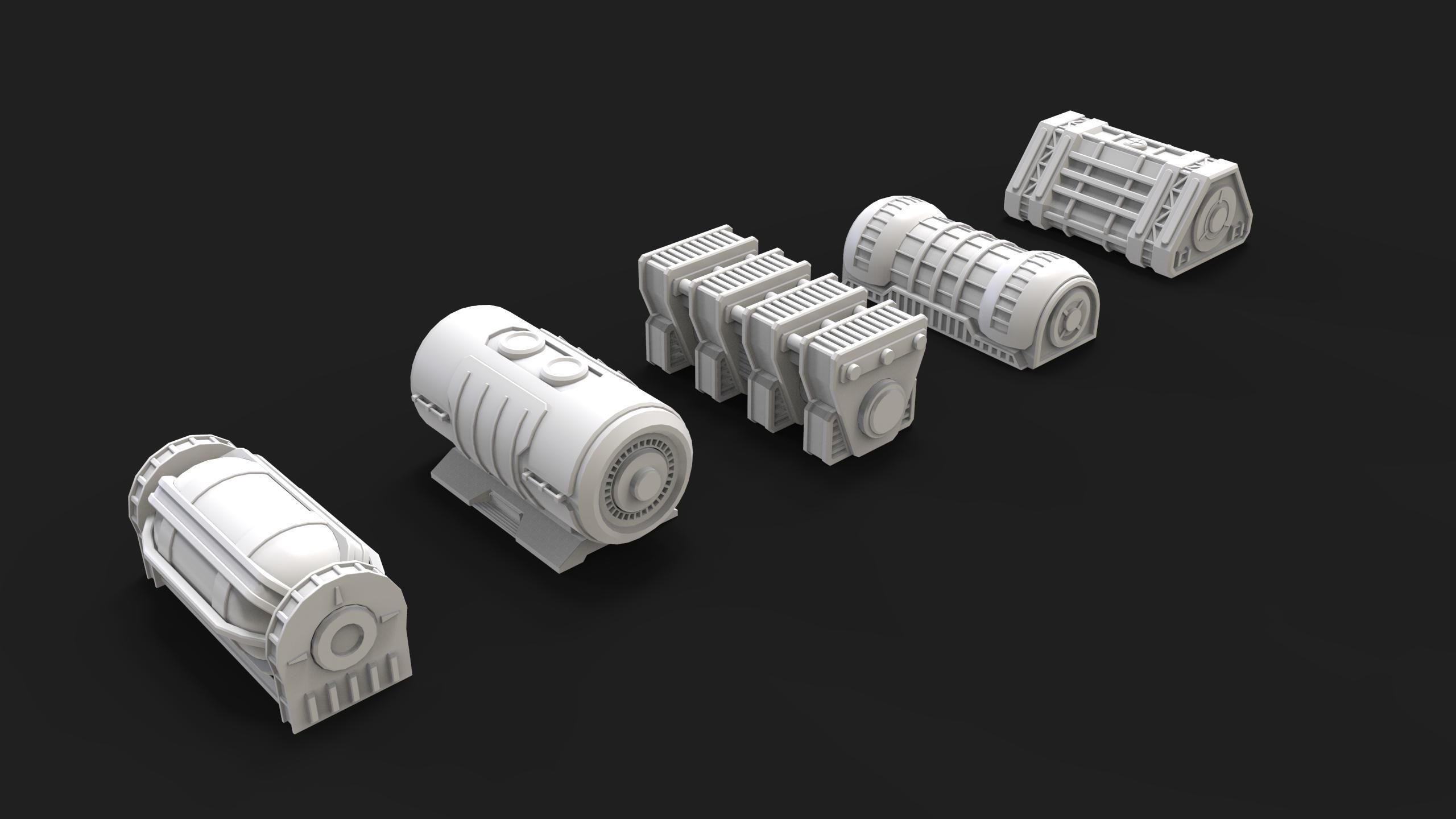 scifi props 3 3D model_8