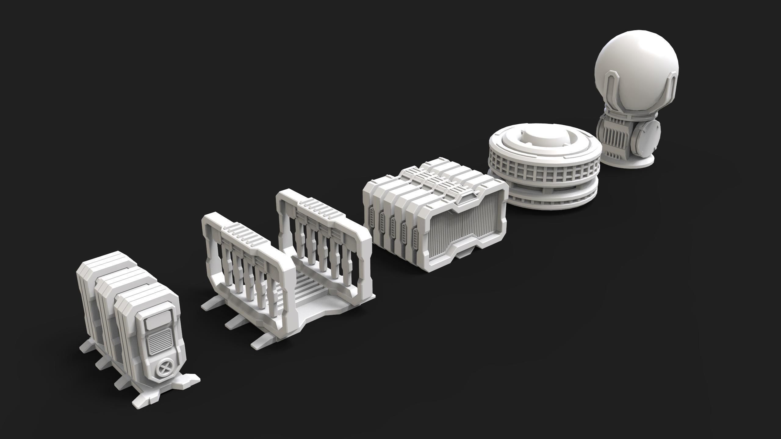 scifi props 3 3D model_7