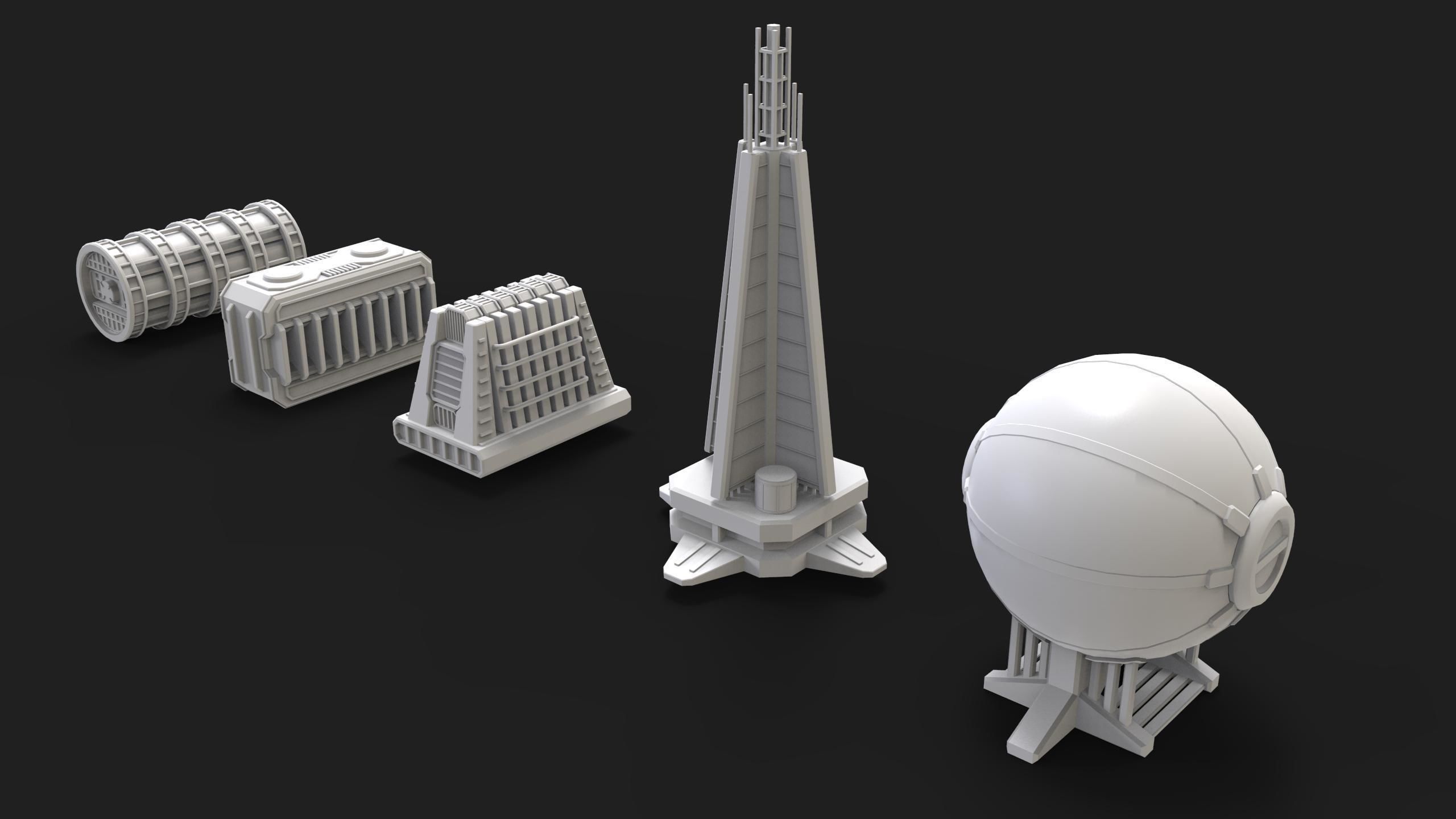 scifi props 3 3D model_11