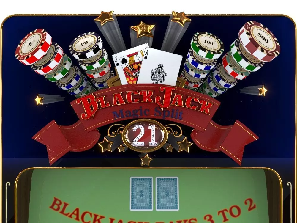 Black jack Low-poly 3D model_0