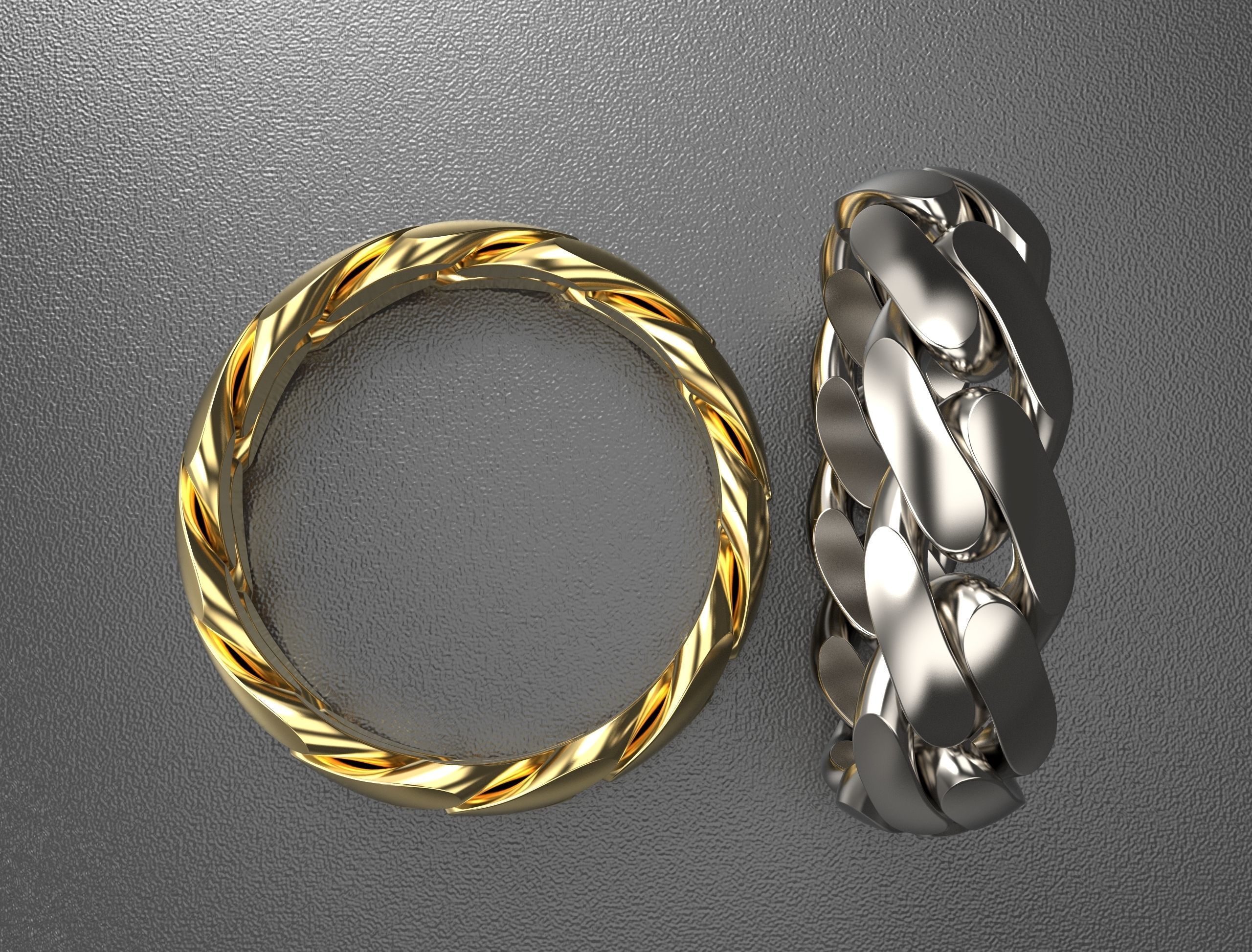 Cuban ring 6 mm wide size 56 3D print model_10