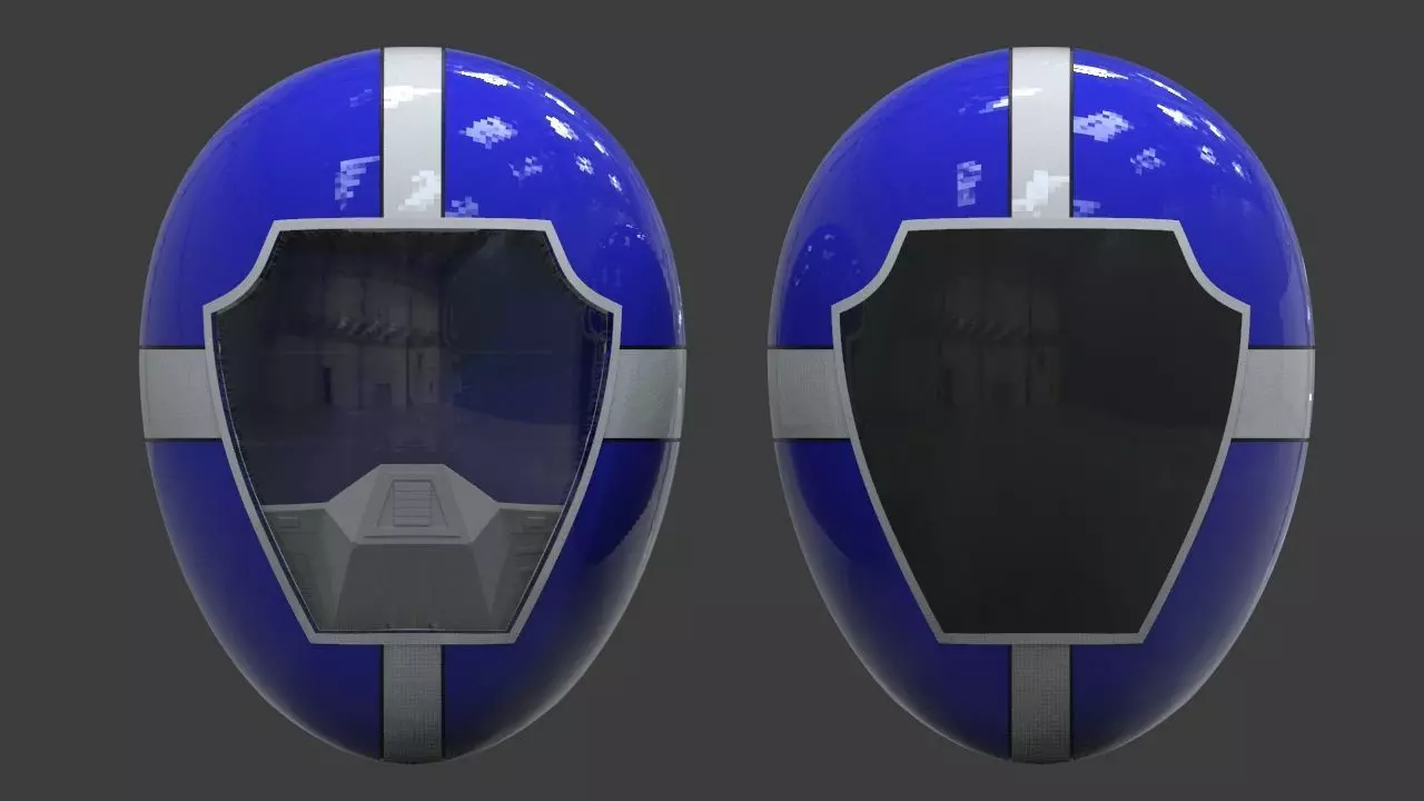 Power Ranger Lightspeed Rescue Blue Helmet 3D print model_0
