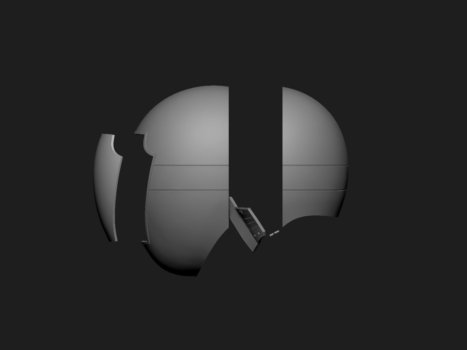 Power Ranger Lightspeed Rescue Blue Helmet 3D print model_5