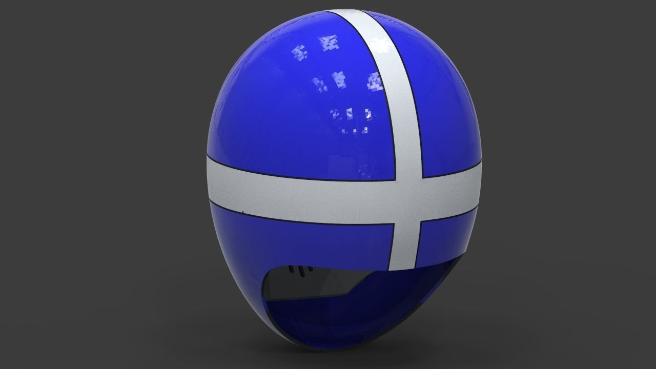 Power Ranger Lightspeed Rescue Blue Helmet 3D print model_4