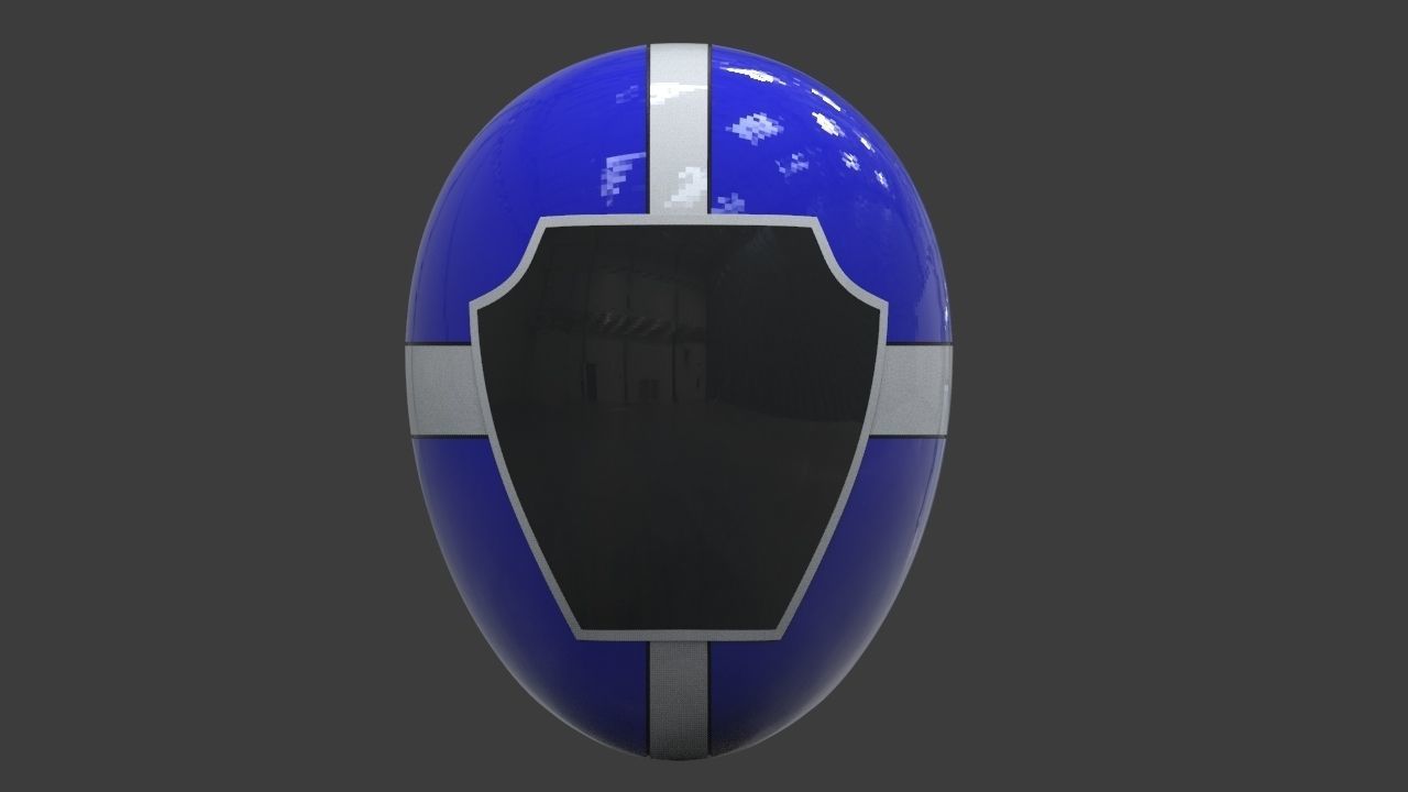 Power Ranger Lightspeed Rescue Blue Helmet 3D print model_1