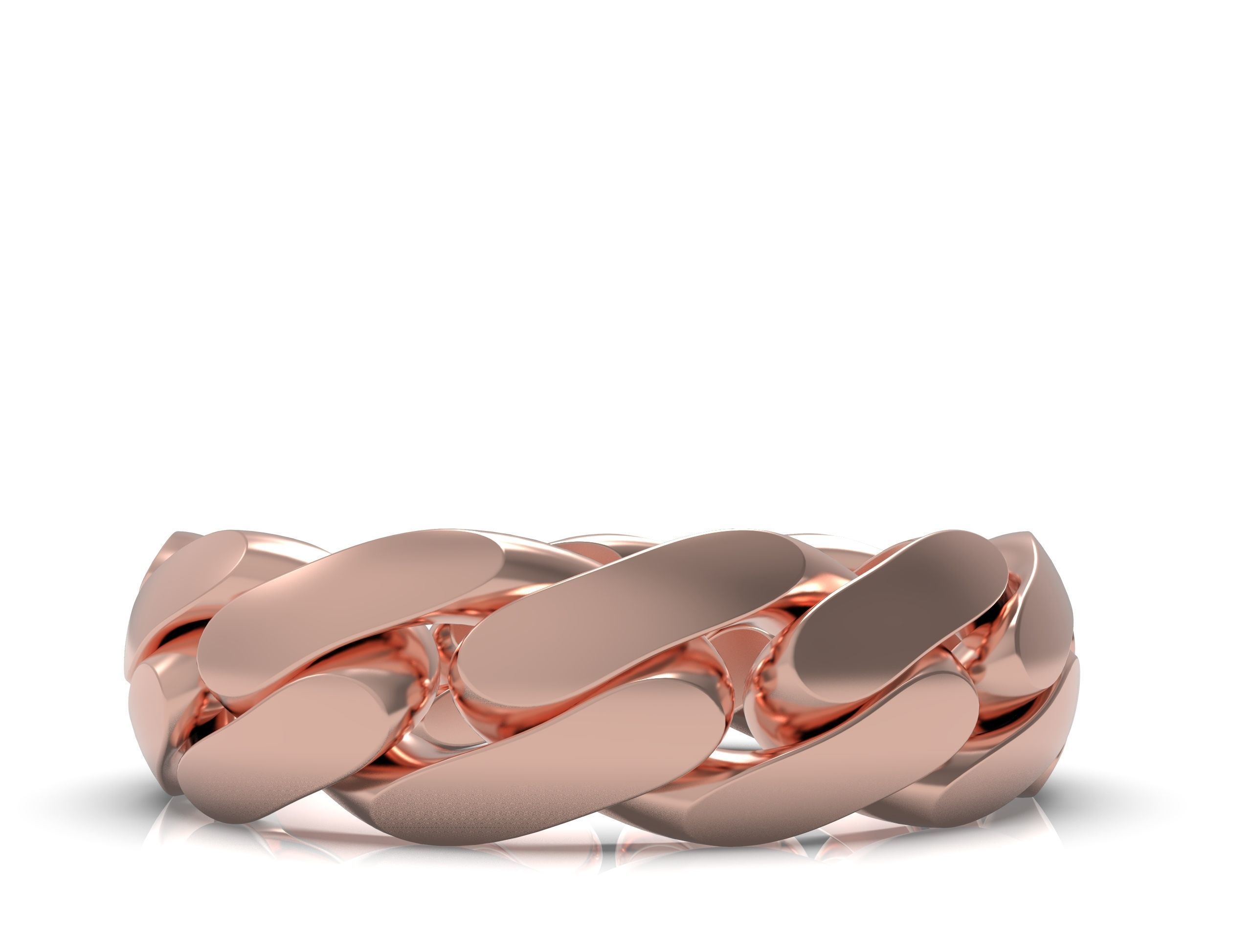  Cuban ring 6 mm wide size 52 3D print model_6