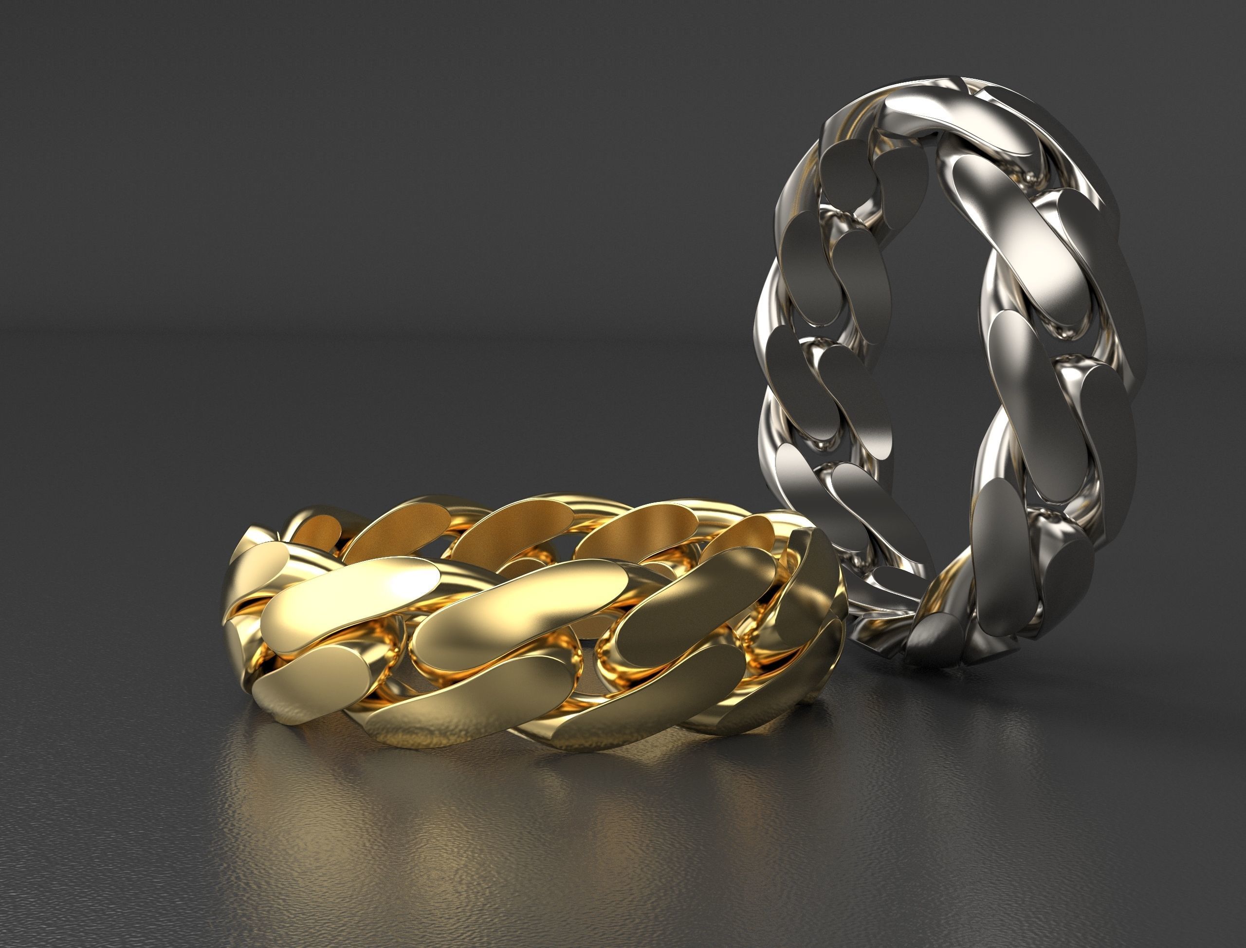  Cuban ring 6 mm wide size 52 3D print model_9