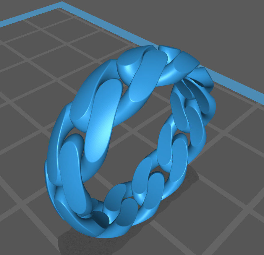  Cuban ring 6 mm wide size 52 3D print model_2