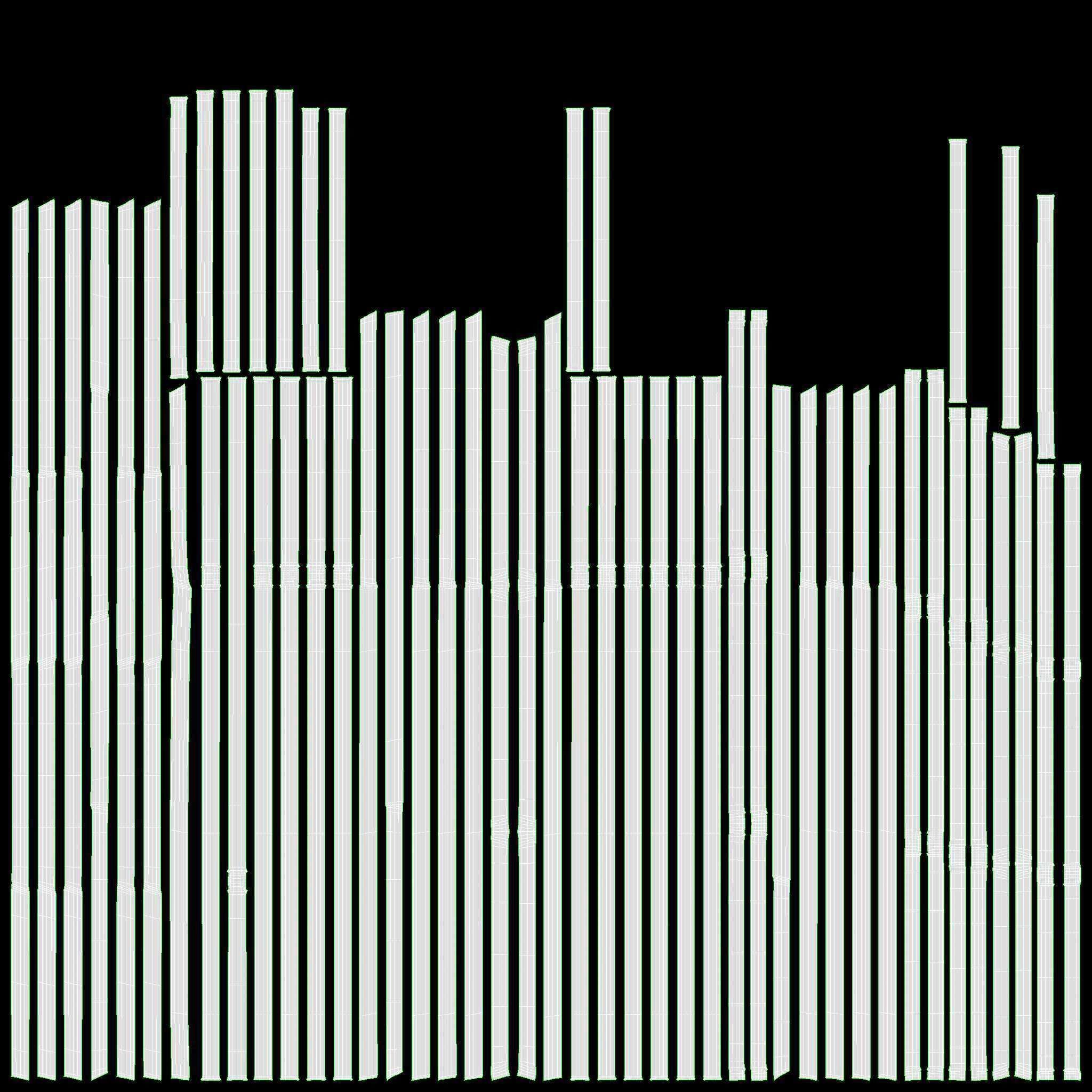 Hexagonal bar chair 01 3D model_10