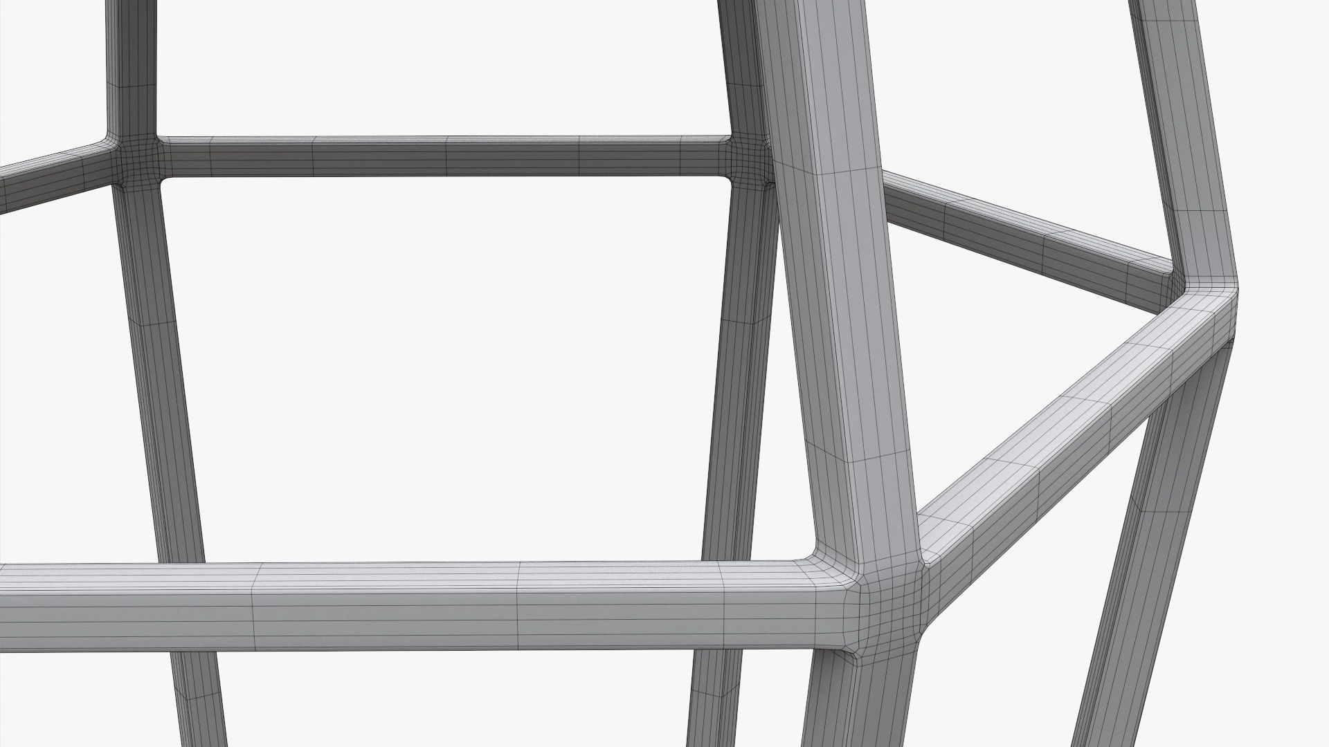 Hexagonal bar chair 01 3D model_8