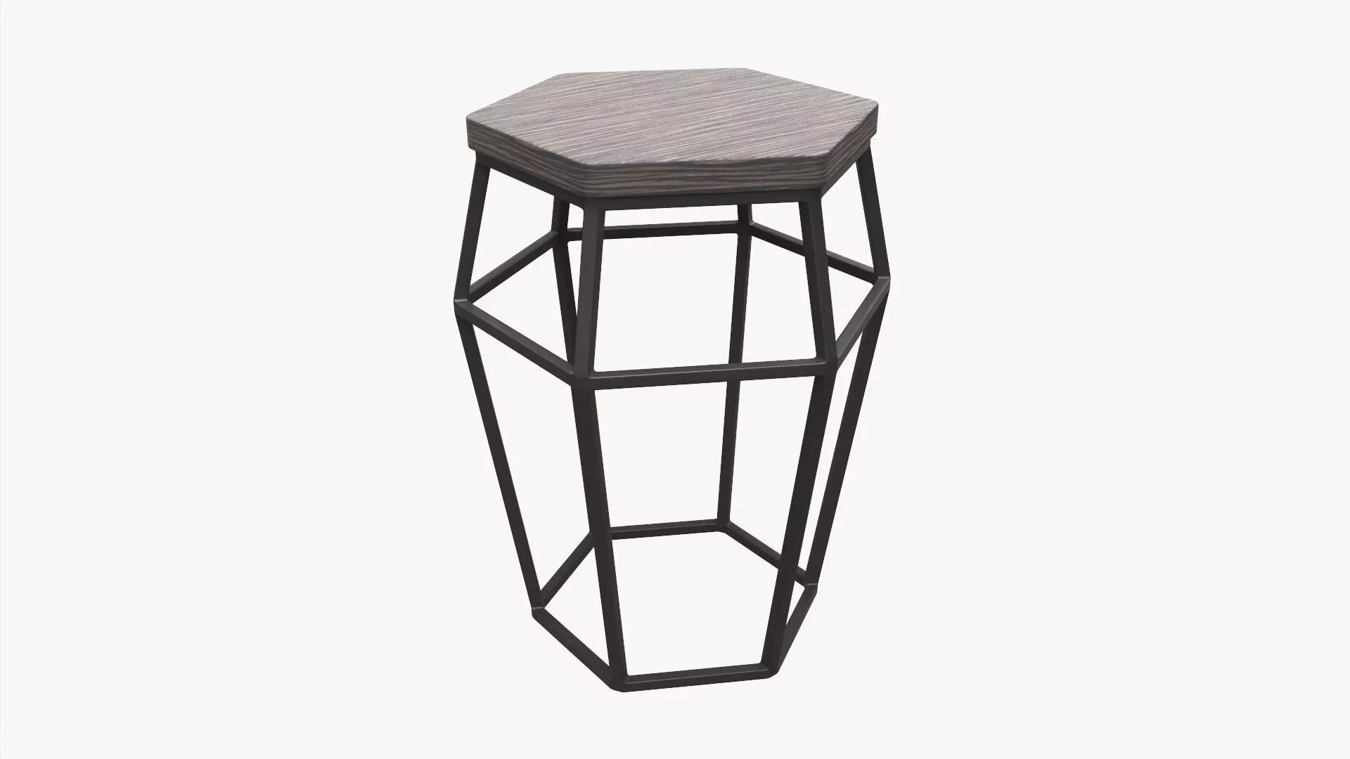 Hexagonal bar chair 01 3D model_0
