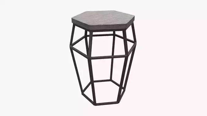 Hexagonal bar chair 01