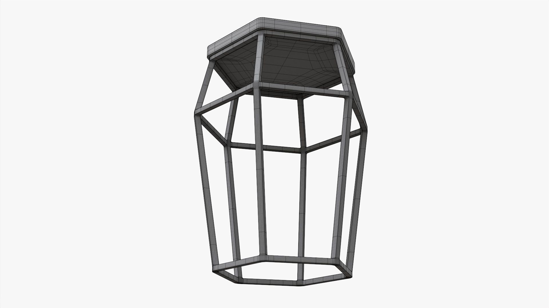 Hexagonal bar chair 01 3D model_7
