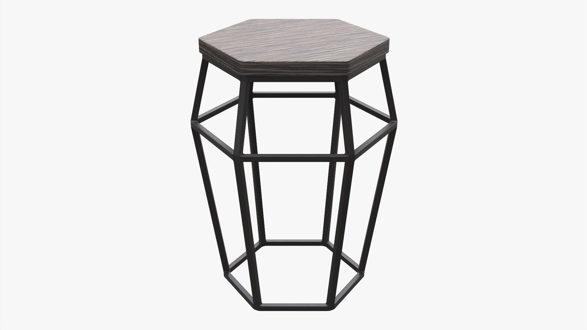 Hexagonal bar chair 01 3D model_1