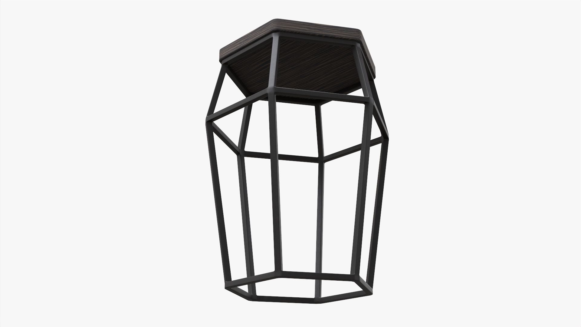 Hexagonal bar chair 01 3D model_2