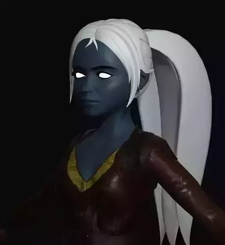 Dagger Hunter Fighter Woman 3D Model Full Rigged with Weapon