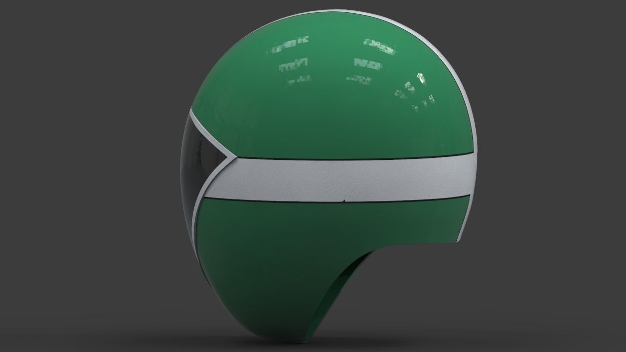 Power Ranger Lightspeed Rescue Green Helmet 3D print model_3
