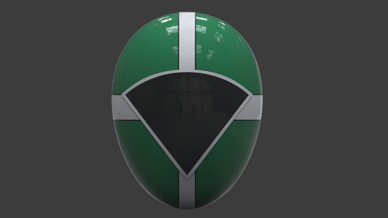 Power Ranger Lightspeed Rescue Green Helmet 3D print model_1