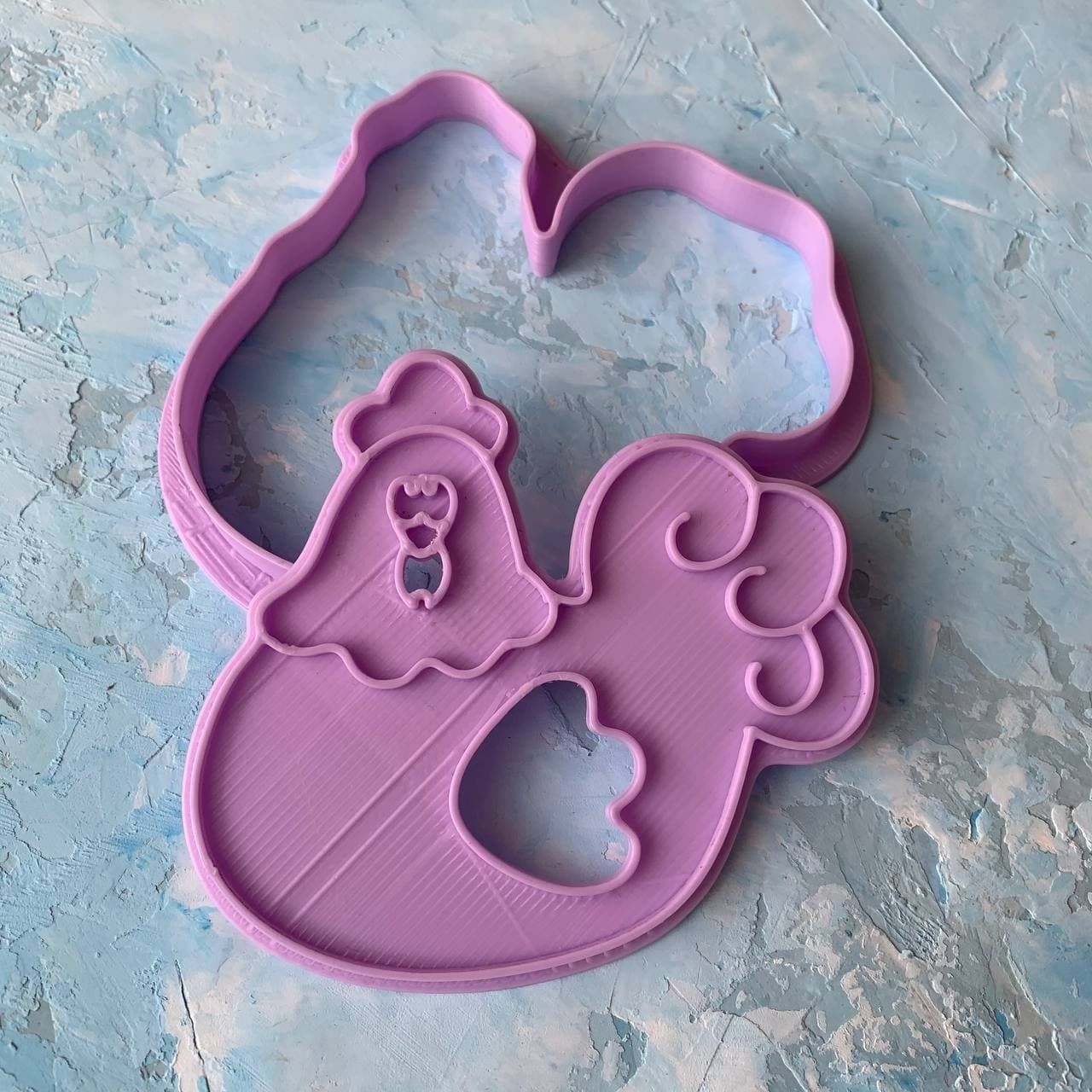 Easter Chicken Cookie Cutter 3D print model_2