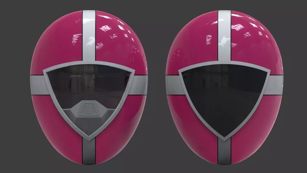 Power Ranger Lightspeed Rescue Pink Helmet 3D print model_0