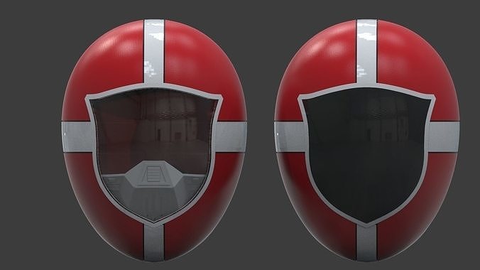 Power Ranger Lightspeed Rescue Red Helmet 3D print model