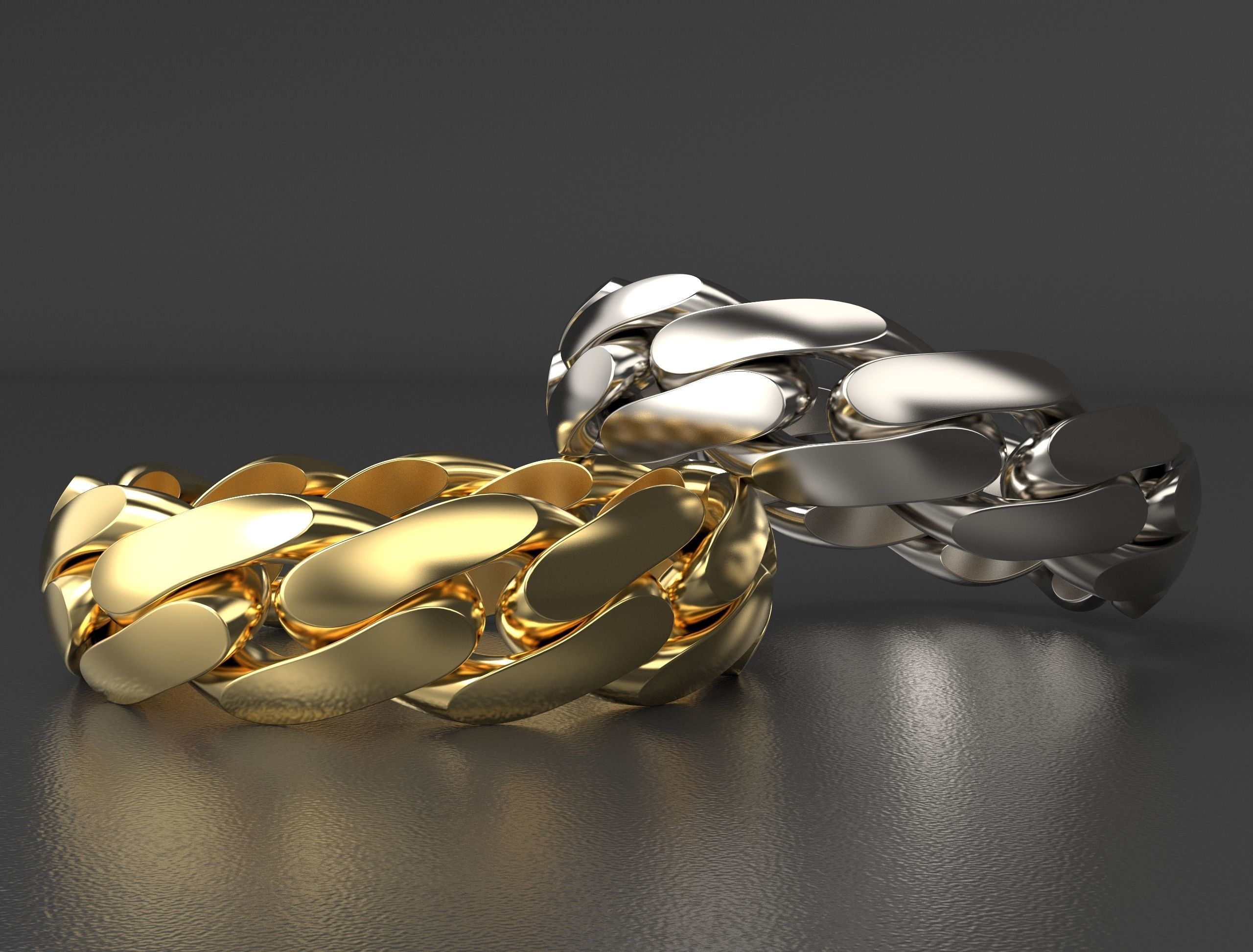 Cuban ring 6 mm wide size 50 3D print model_3