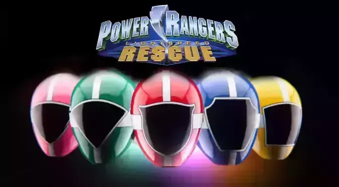 Combo of 5 Power Ranger Lightspeed Rescue Helmet