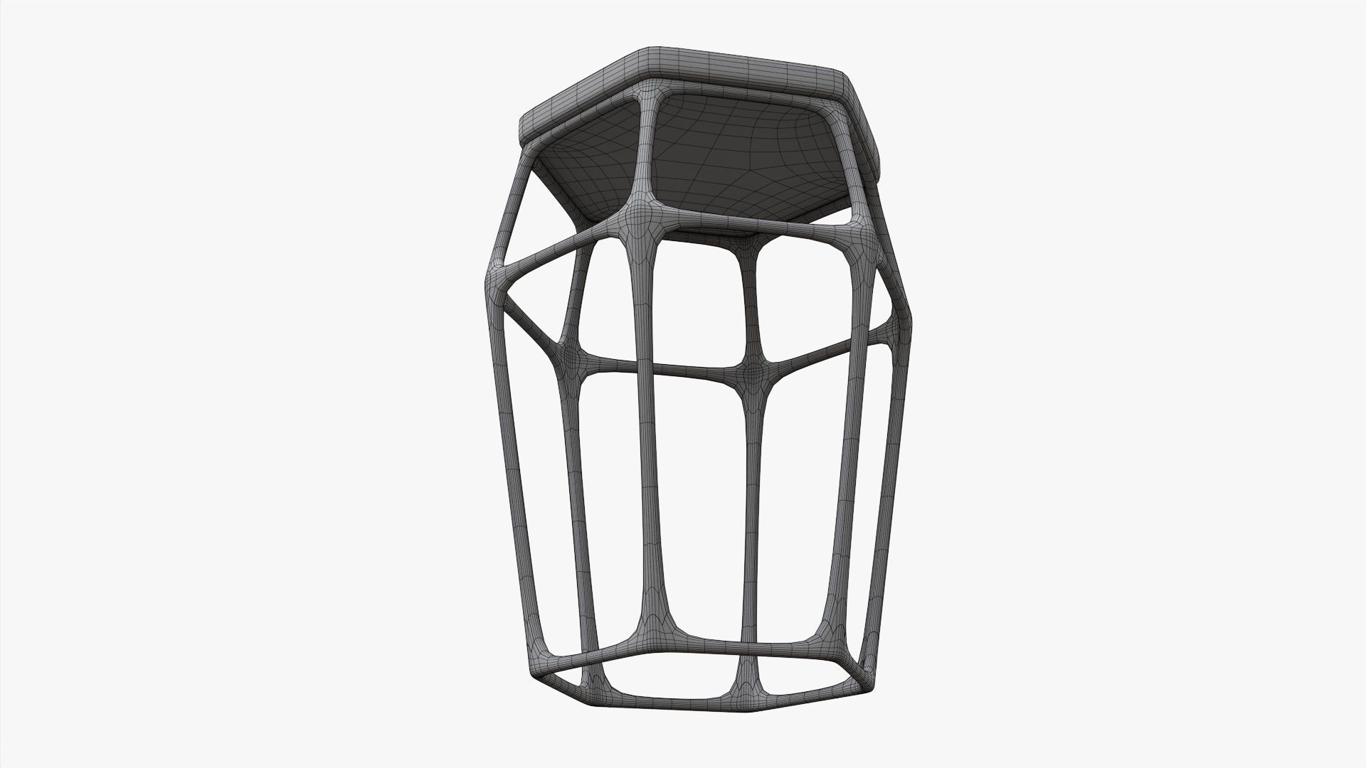 Hexagonal bar chair 02 3D model_7
