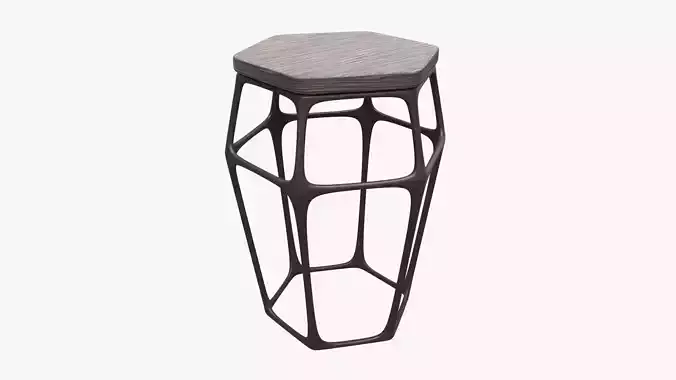 Hexagonal bar chair 02