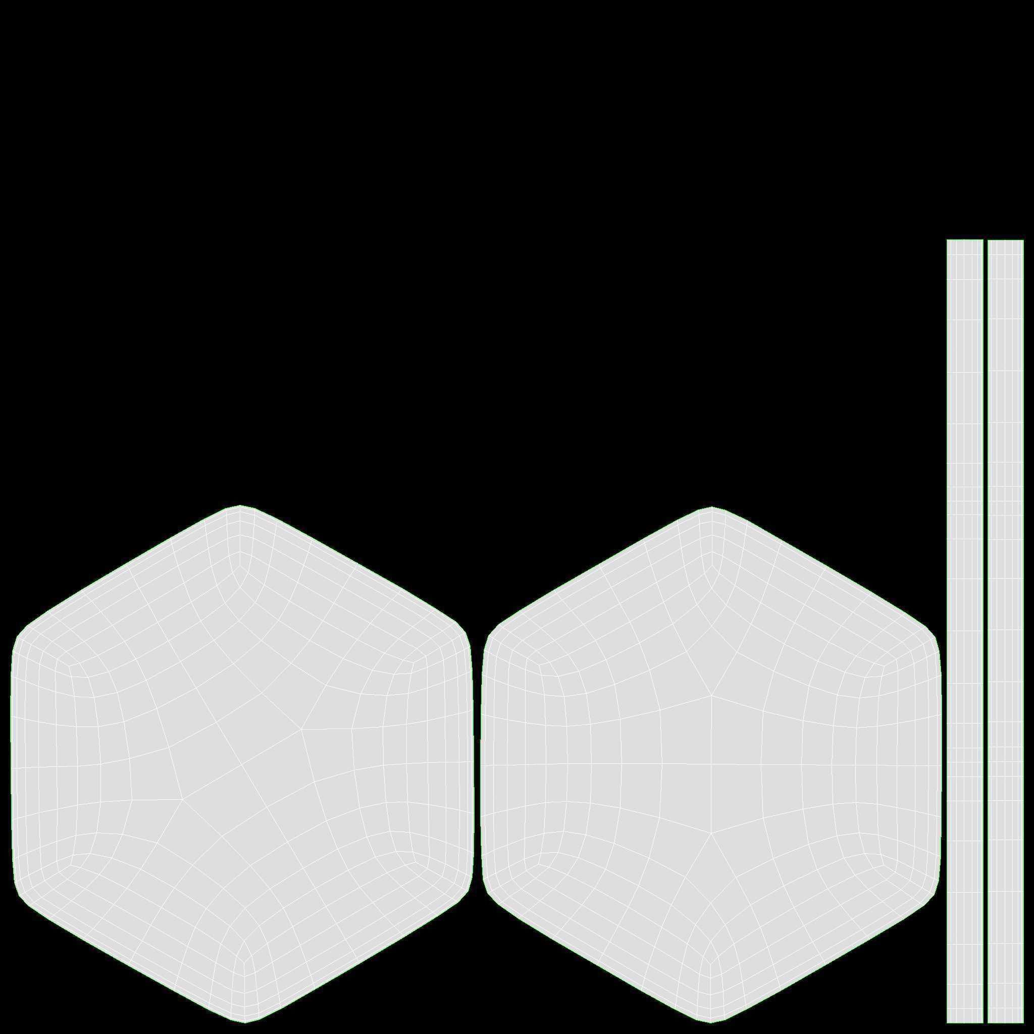 Hexagonal bar chair 02 3D model_12