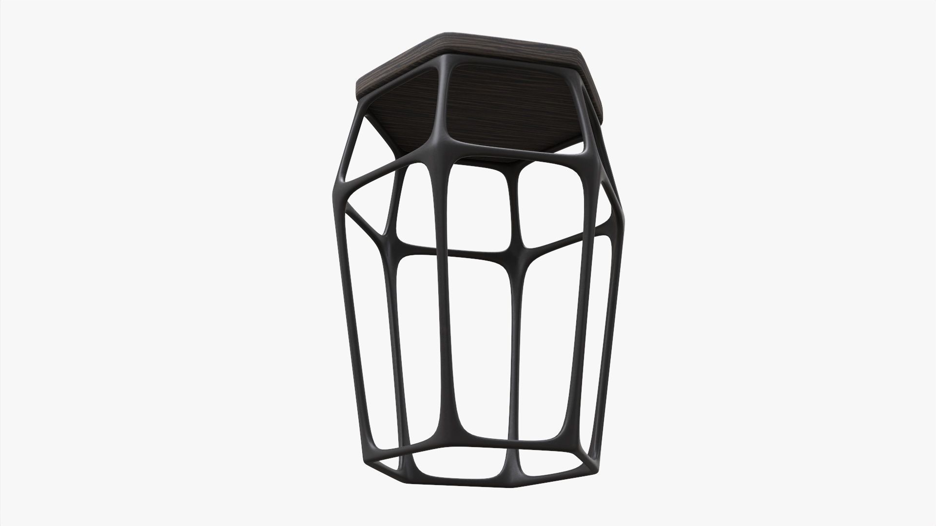 Hexagonal bar chair 02 3D model_2