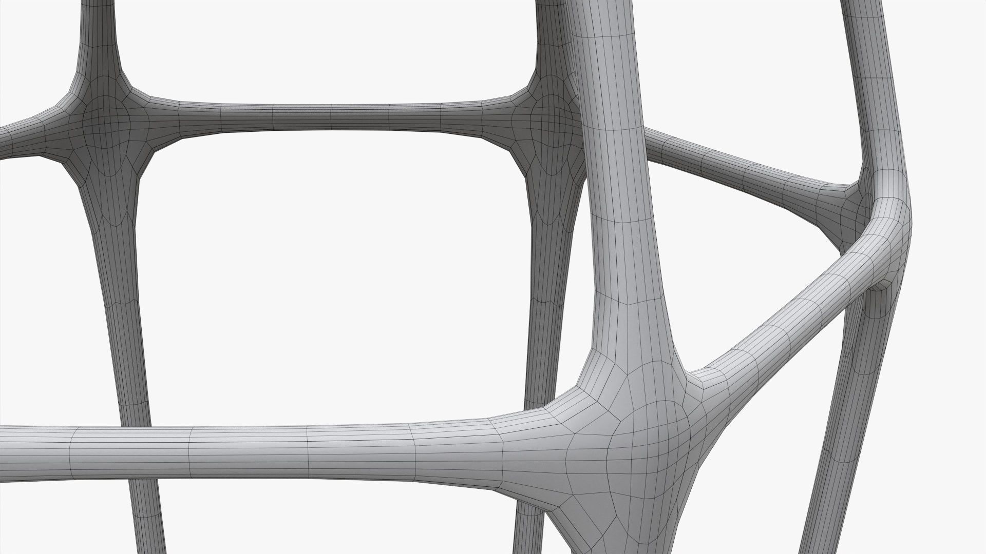 Hexagonal bar chair 02 3D model_8