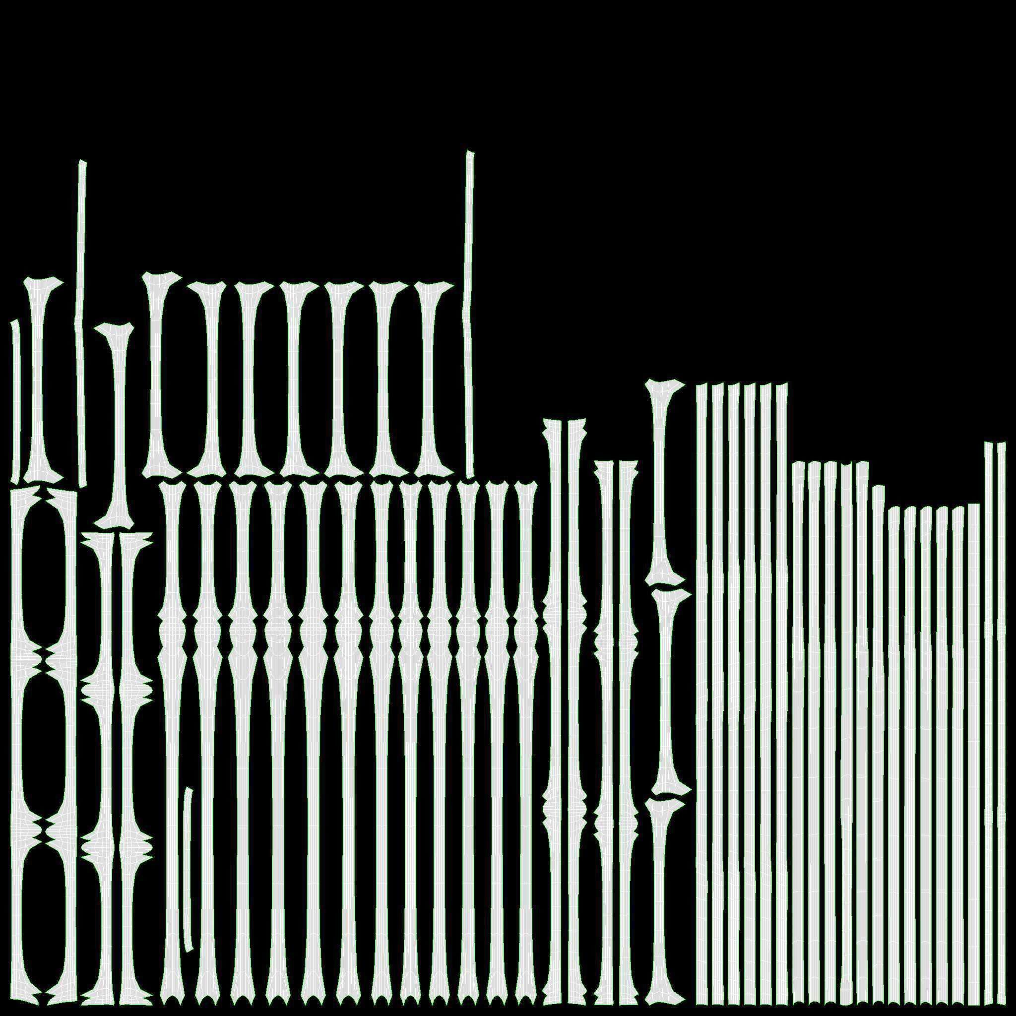 Hexagonal bar chair 02 3D model_11