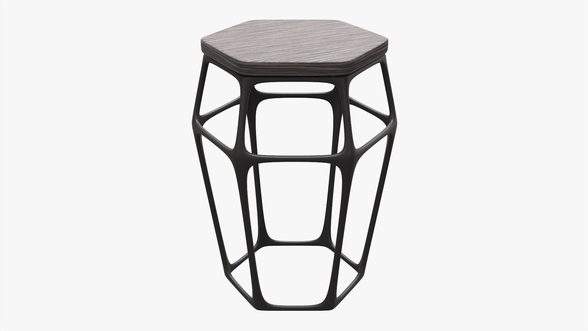 Hexagonal bar chair 02 3D model_1