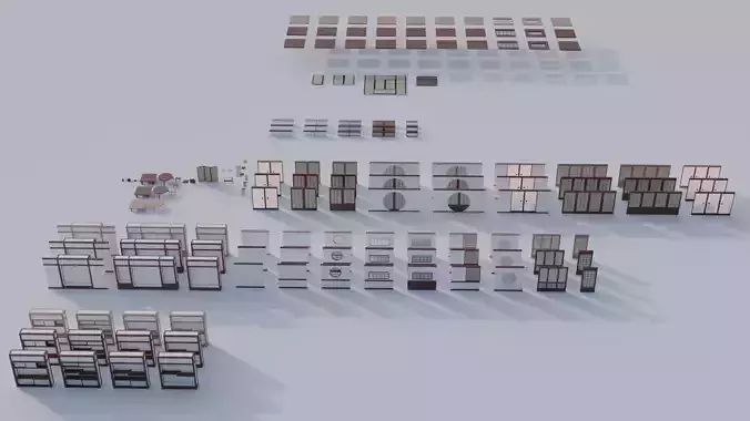 Low Poly Japanese Modular House Interior Pack