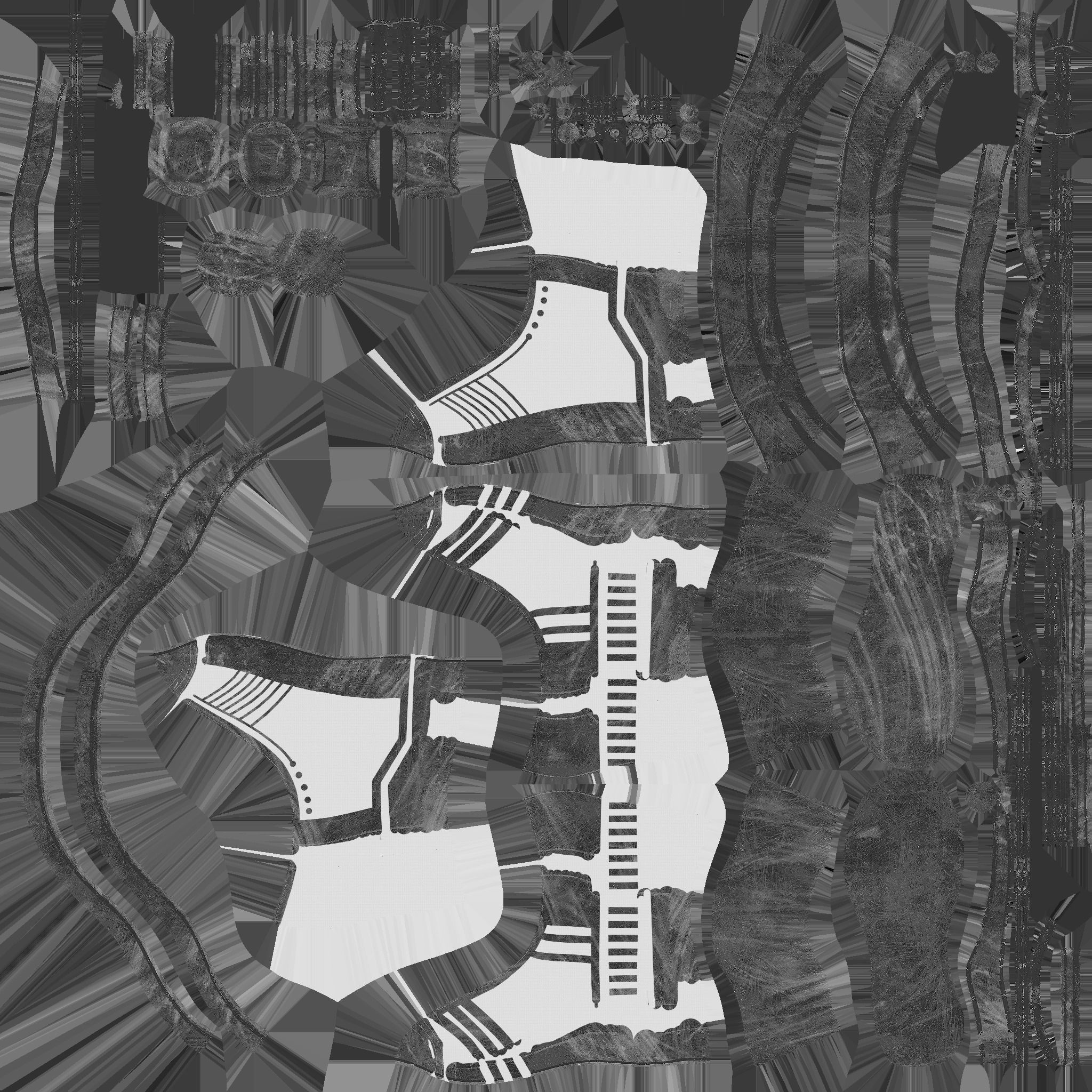 SciFi Boots A06 Bronze - Character Design Fashion Low-poly 3D model_23